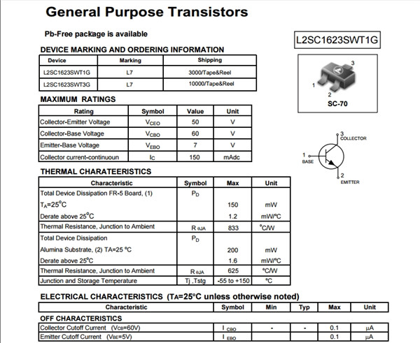 通用三極管General Purpose Transistors