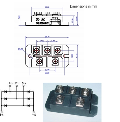 三相橋式整流二極管 3QL75AS-22
