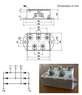 三相橋式整流二極管 3QL200AS